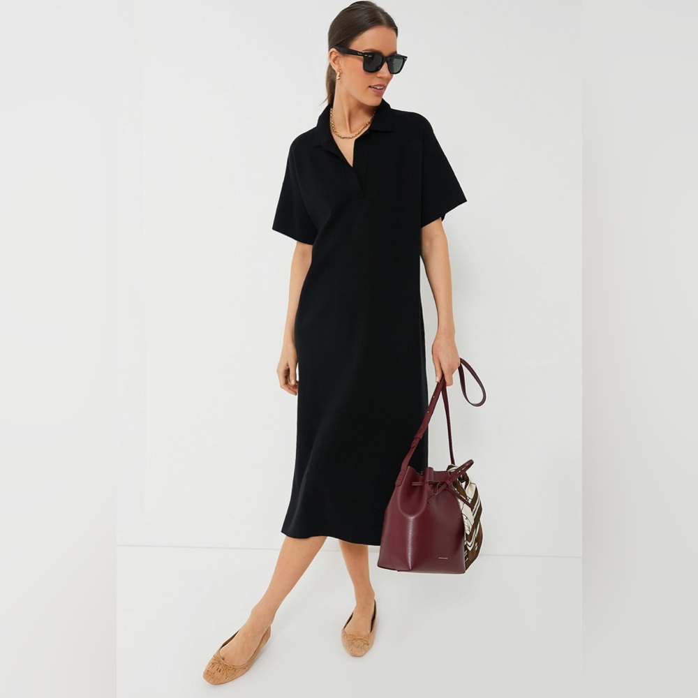 TUCKERNUCK Channing Polo Dress- Black M